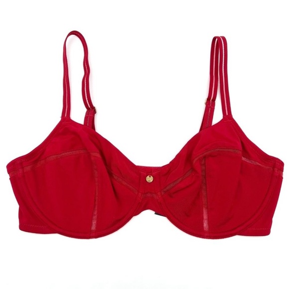 Natori Unpadded Underwire Bra Red 746168 Un-padded 34D - Picture 2 of 8